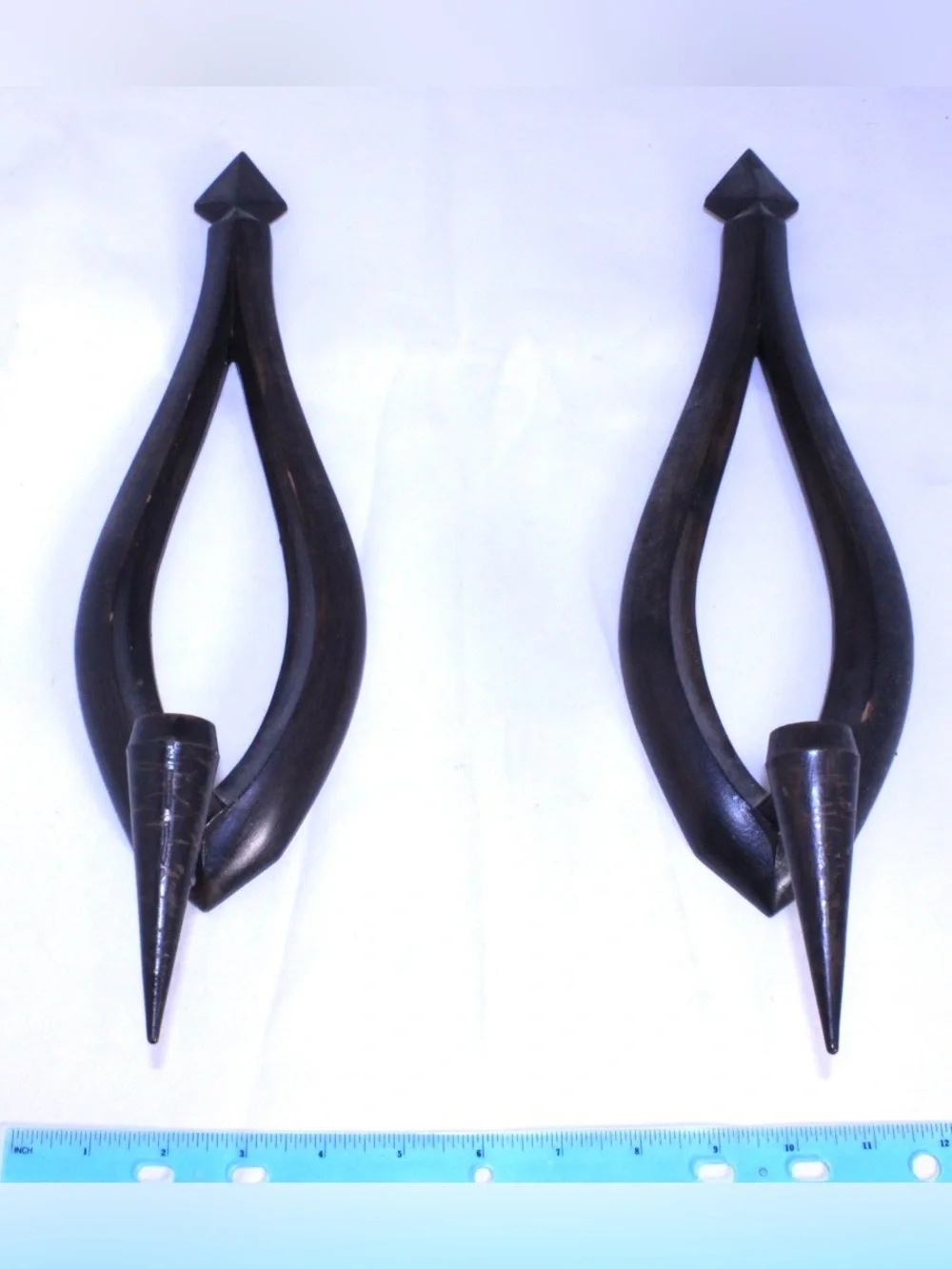 Vintage Syroco Mid-Century Modern Teardrop Wall Sconces